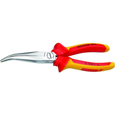 Gedore VDE Long Nose Pliers, 160 mm Overall, Straight Tip, VDE/1000V, 46mm Jaw