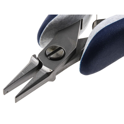 ideal-tek 25.E Electronics Pliers, Flat Nose Pliers, 135 mm Overall, Straight Tip, 10mm Jaw, ESD