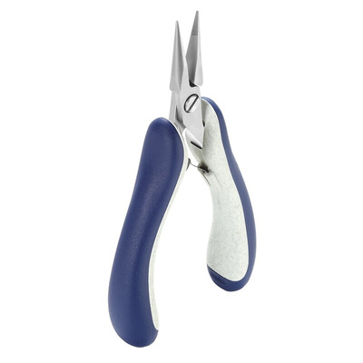 ideal-tek E6024 Electronics Pliers, Long Nose Pliers, 145 mm Overall, Straight Tip, 30mm Jaw, ESD