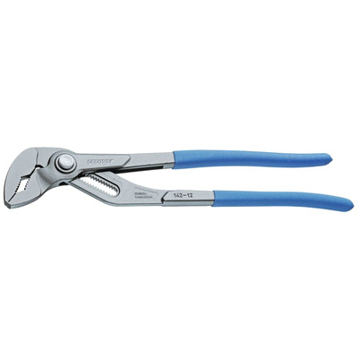 Gedore 142 12TL Water Pump Pliers, 309 mm Overall, Bent Tip, 43mm Jaw