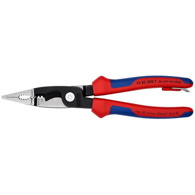 Knipex Combination Pliers, 200 mm Overall, Straight Tip