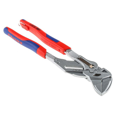 Knipex Plier Wrench, 250 mm Overall, Angled, Straight Tip, 52mm Jaw