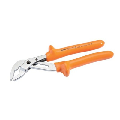 SAM Water Pump Pliers, 250 mm Overall, Bent Tip, 60mm Jaw