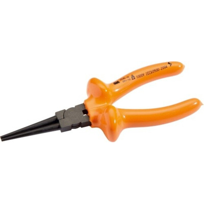 SAM Long Nose Pliers, 160 mm Overall, Straight Tip, 50mm Jaw