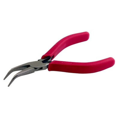SAM Long Nose Pliers, 145 mm Overall, Bent Tip, 35mm Jaw