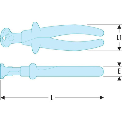 Facom Round Nose Pliers, 170 mm Overall, Straight Tip