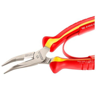 Facom Bent Nose Pliers, 160 mm Overall, VDE/1000V