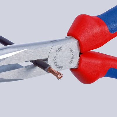 Knipex Long Nose Pliers, 200 mm Overall, Straight Tip, 73mm Jaw