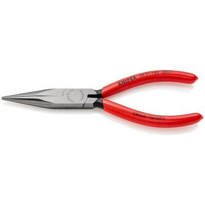 Knipex Long Nose Pliers, 160 mm Overall, Straight Tip, 50mm Jaw