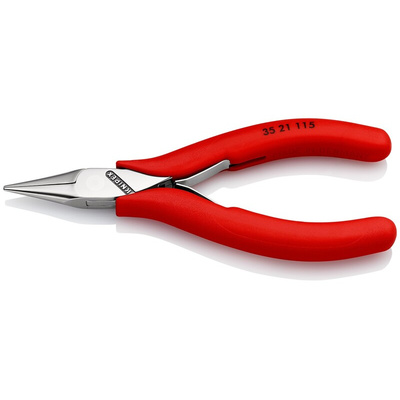 Knipex 35 21 Long Nose Pliers, 115 mm Overall, Straight Tip, 22.5mm Jaw