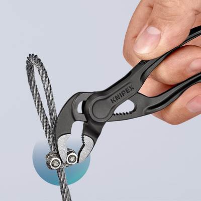 Knipex Cobra® XS Water Pump Pliers, 100 mm Overall, Angled, Straight Tip, 28mm Jaw