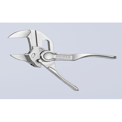 Knipex XS Plier Wrench, 100 mm Overall, Angled, Straight Tip, 21mm Jaw