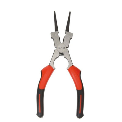 SAM Long Nose Pliers, 210 mm Overall, Straight Tip