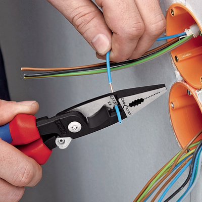 Knipex 13 81 200 Pliers, 200 mm Overall, Straight Tip