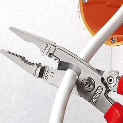 Knipex 13 81 200 Pliers, 200 mm Overall, Straight Tip