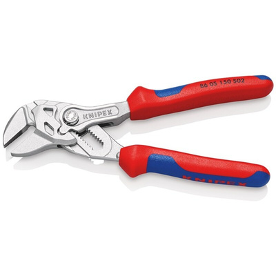 Knipex Pliers wrench, 165 mm Overall, Angled Tip