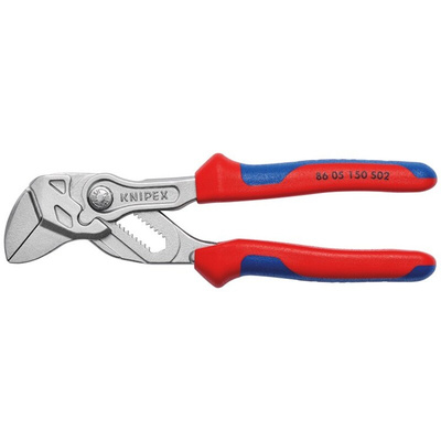 Knipex Pliers wrench, 165 mm Overall, Angled Tip