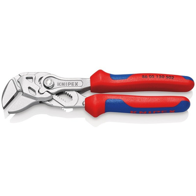 Knipex Pliers wrench, 165 mm Overall, Angled Tip
