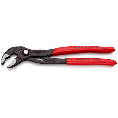 Knipex Cobra® Hightech Water Pump Pliers, 249 mm Overall, Angled Tip