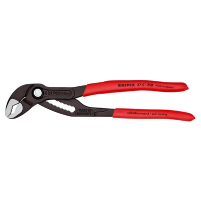 Knipex Cobra® Hightech Water Pump Pliers, 249 mm Overall, Angled Tip