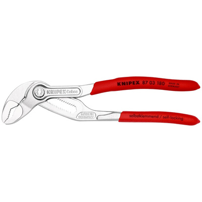 Knipex Cobra® Hightech Water Pump Pliers, 180 mm Overall, Angled Tip