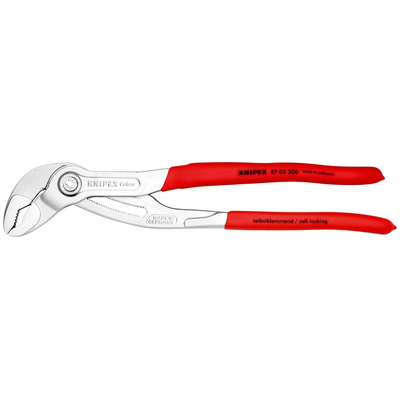 Knipex Cobra® Hightech Water Pump Pliers, 305 mm Overall, Angled Tip