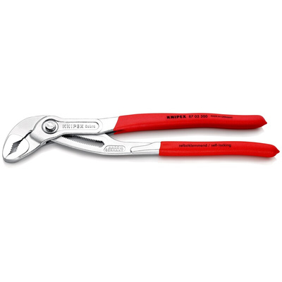 Knipex Cobra® Hightech Water Pump Pliers, 305 mm Overall, Angled Tip