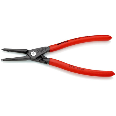 Knipex Circlip Pliers, 225 mm Overall, Straight Tip