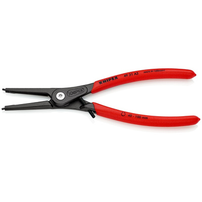 Knipex Circlip Pliers, 225 mm Overall, Straight Tip