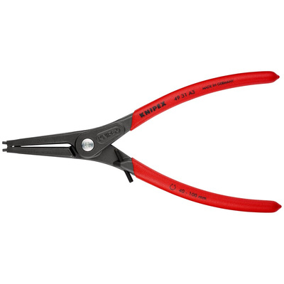 Knipex Circlip Pliers, 225 mm Overall, Straight Tip
