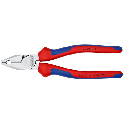 Knipex Combination Pliers, 190 mm Overall, Straight Tip