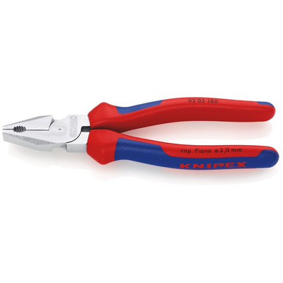 Knipex Combination Pliers, 190 mm Overall, Straight Tip