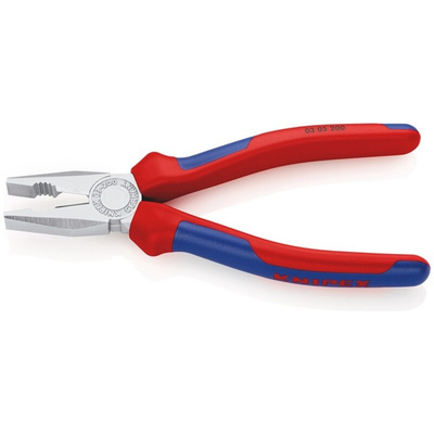 Knipex Combination Pliers, 205 mm Overall, Straight Tip