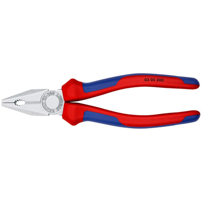 Knipex Combination Pliers, 205 mm Overall, Straight Tip
