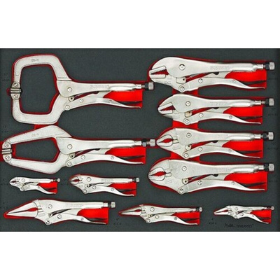 Teng Tools 11-Piece Plier Set, Angled, Bent, Flat, Straight Tip