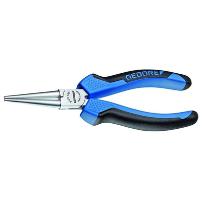 Gedore 6716810 Round Nose Pliers, 160 mm Overall, Straight Tip, 48mm Jaw