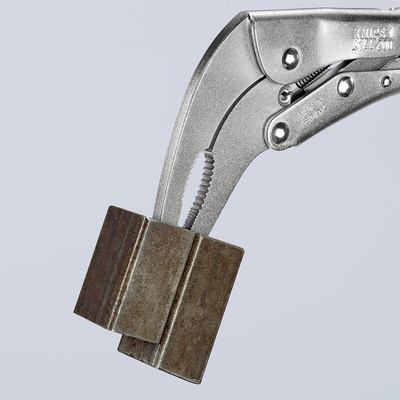 Knipex 41 44 Mole Grips, 200 mm Overall, Angled, Straight Tip, 30mm Jaw