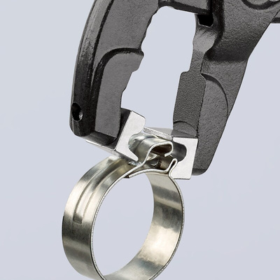 Knipex Hose Clamp Pliers, 250 mm Overall, Angled, Straight Tip