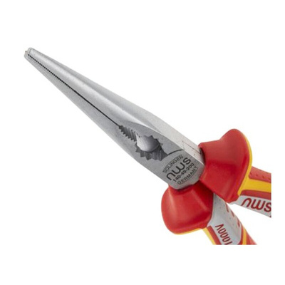 NWS N140 Long Nose Pliers, 205 mm Overall, Straight Tip, VDE/1000V