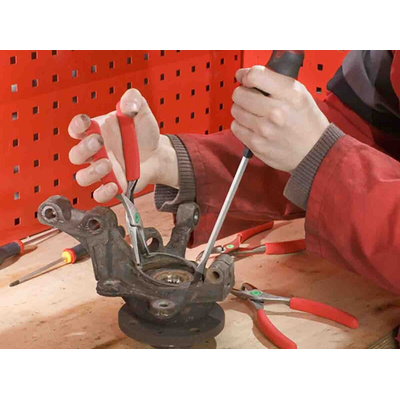 Facom Circlip Pliers, 185 mm Overall, Straight Tip