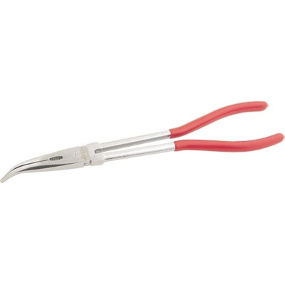SAM Long Nose Pliers, 280 mm Overall, Bent Tip, 45mm Jaw