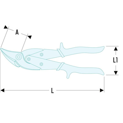 Facom 255 mm Straight Shears for Stainless Steel
