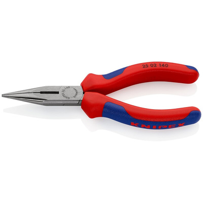 Knipex Long Nose Pliers, 140 mm Overall, Straight Tip, 42mm Jaw