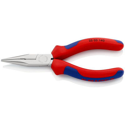 Knipex Long Nose Pliers, 140 mm Overall, Straight Tip, 42mm Jaw