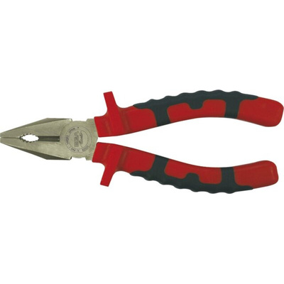 Ega-Master Combination Pliers, 180 mm Overall, Straight Tip, 41mm Jaw