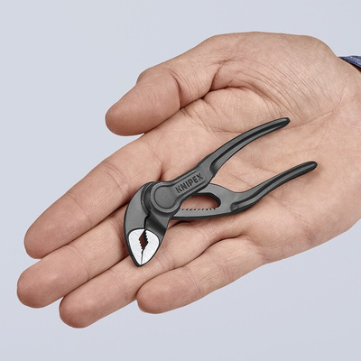 Knipex Cobra XS Water Pump Pliers, 100 mm Overall, Angled, Straight Tip, 28mm Jaw