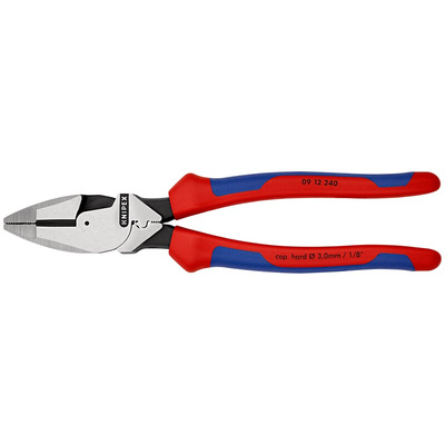 Knipex 09 12 240 Pliers, 240 mm Overall, Straight Tip