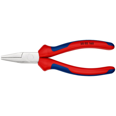 Knipex 20 05 160 Nose pliers, 160 mm Overall, Flat, Straight Tip, 30mm Jaw