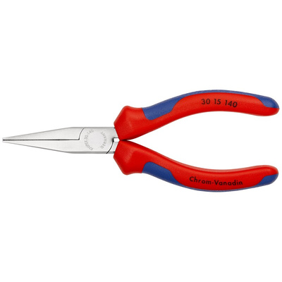 Knipex Long Nose Pliers, 150 mm Overall, Straight Tip, 1.65625in Jaw