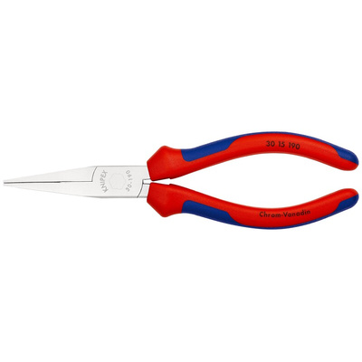 Knipex Long Nose Pliers, 200 mm Overall, Straight Tip, 50mm Jaw